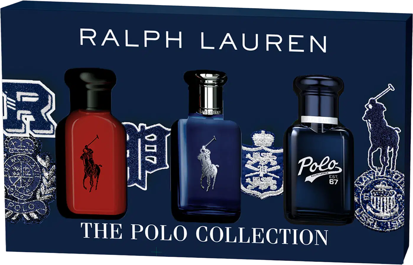Conjunto The Polo Collection Ralph Lauren Masculino EDT 40ml + EDT 40ml + EDT 40ml.