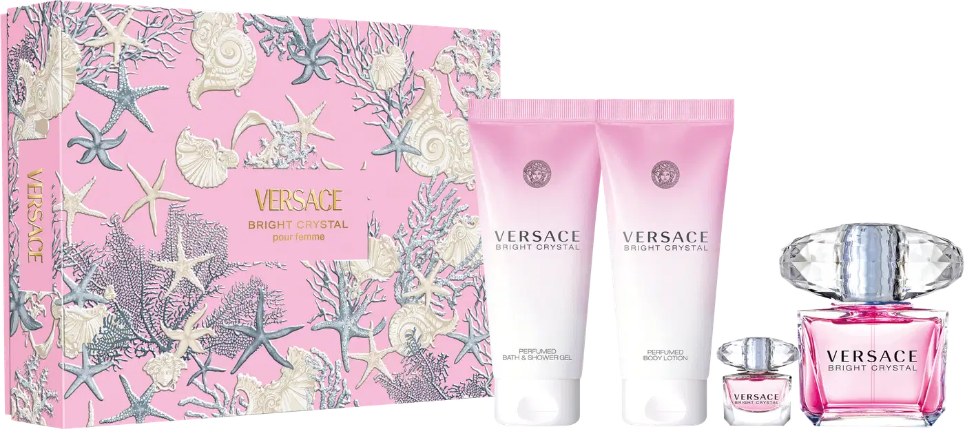 Conjunto Bright Crystal Versace EDT Feminino com 4 Produtos
