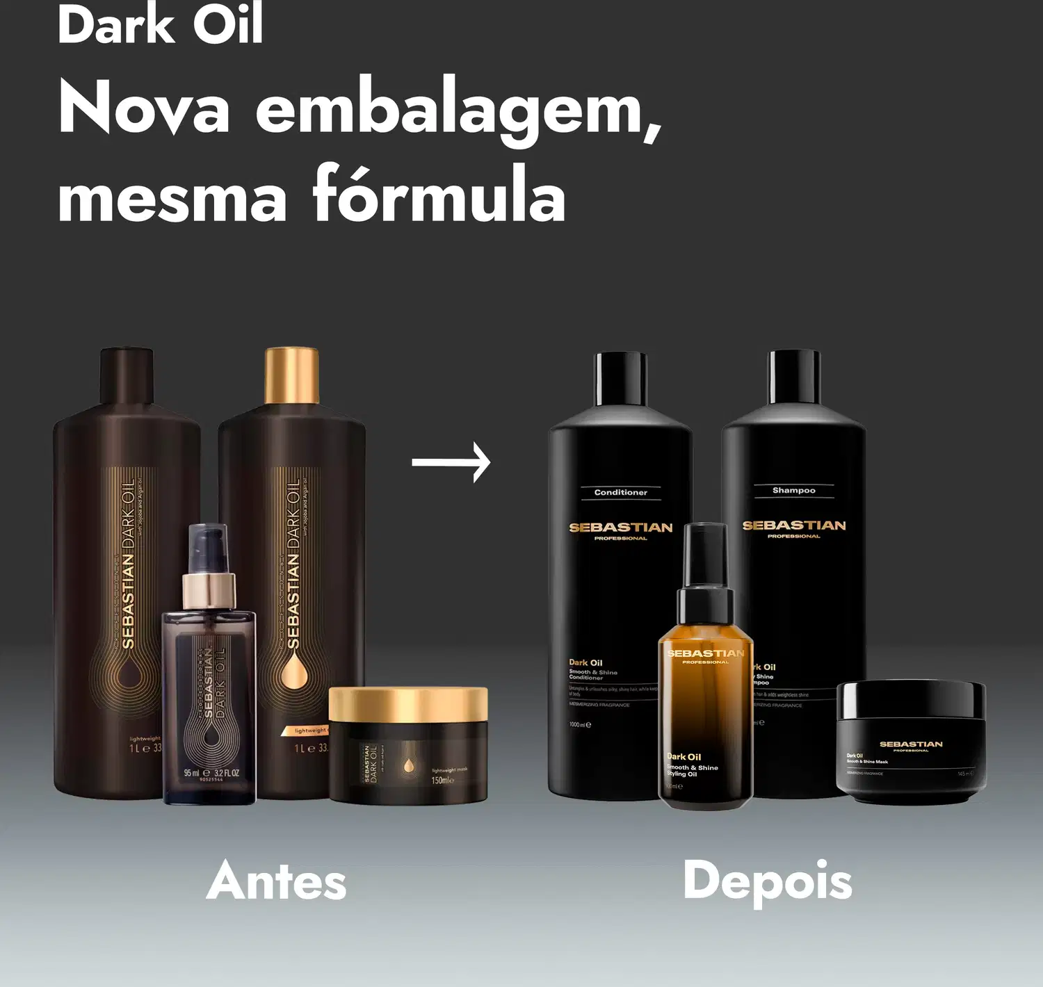 Dark Oil
Nova embalagem, mesma fórmula