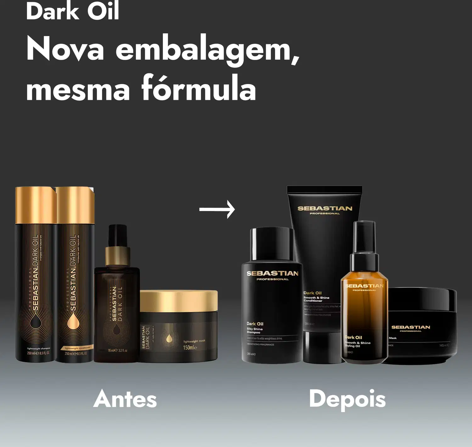 Dark Oil
Nova embalagem, mesma fórmula