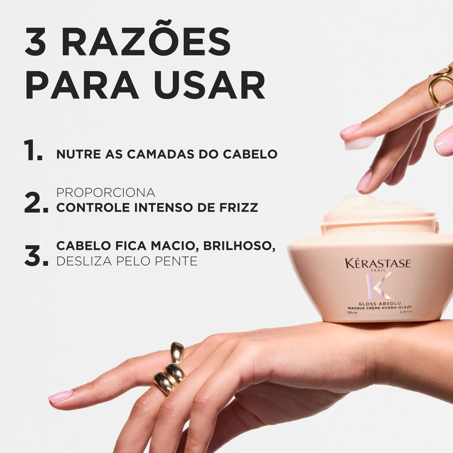 Máscara Capilar Kérastase Gloss Absolu Hydra-Glaze, 200ml.
