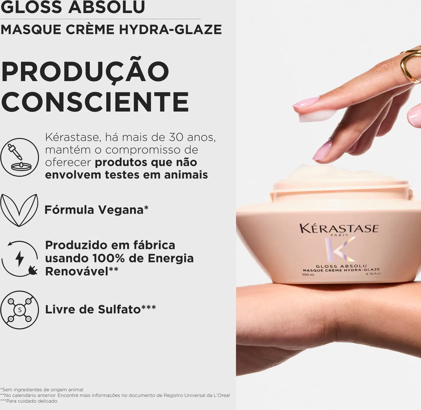 Máscara Capilar Kérastase Gloss Absolu Hydra-Glaze, 200ml.