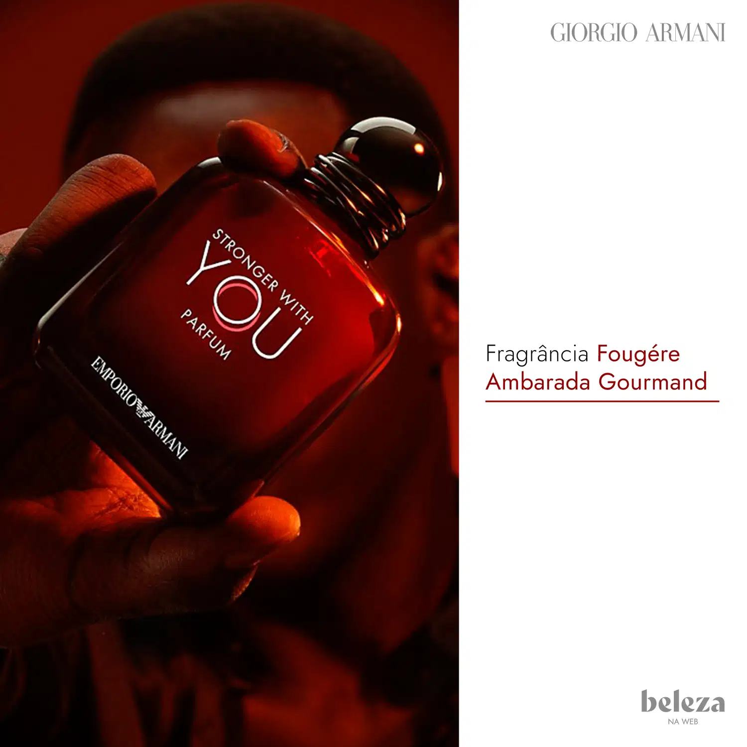 Fragrância Fougére Ambarada Gourmand. Eau de parfum.