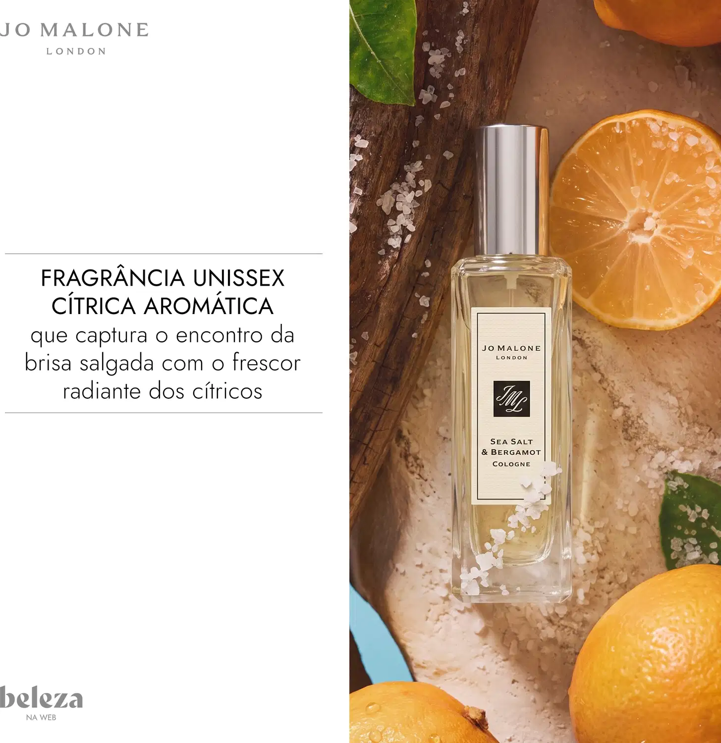 Colônia Sea Salt & Bergamot Jo Malone London | Beleza na Web