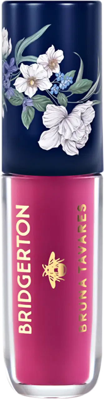 Blush líquido multifuncional da marca Bruna Tavares BT x Bridgerton com acabamento natural, indicado para aplicação multifuncional no rosto e nos olhos.