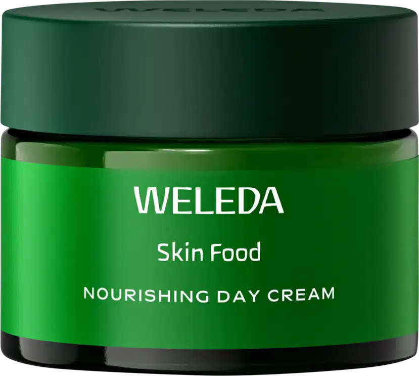 Embalagem com o creme facial Weleda Skin Food Dia.