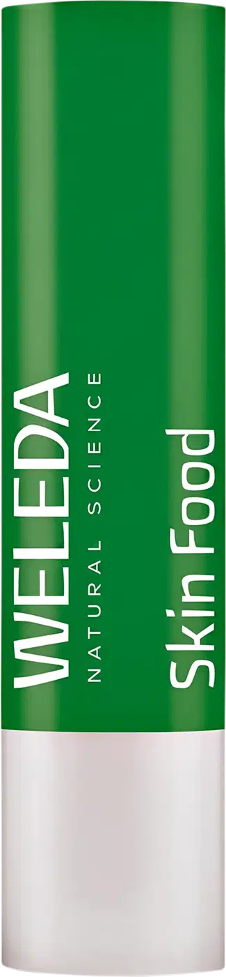Embalagem do hidratante labial Weleda Skin Food.