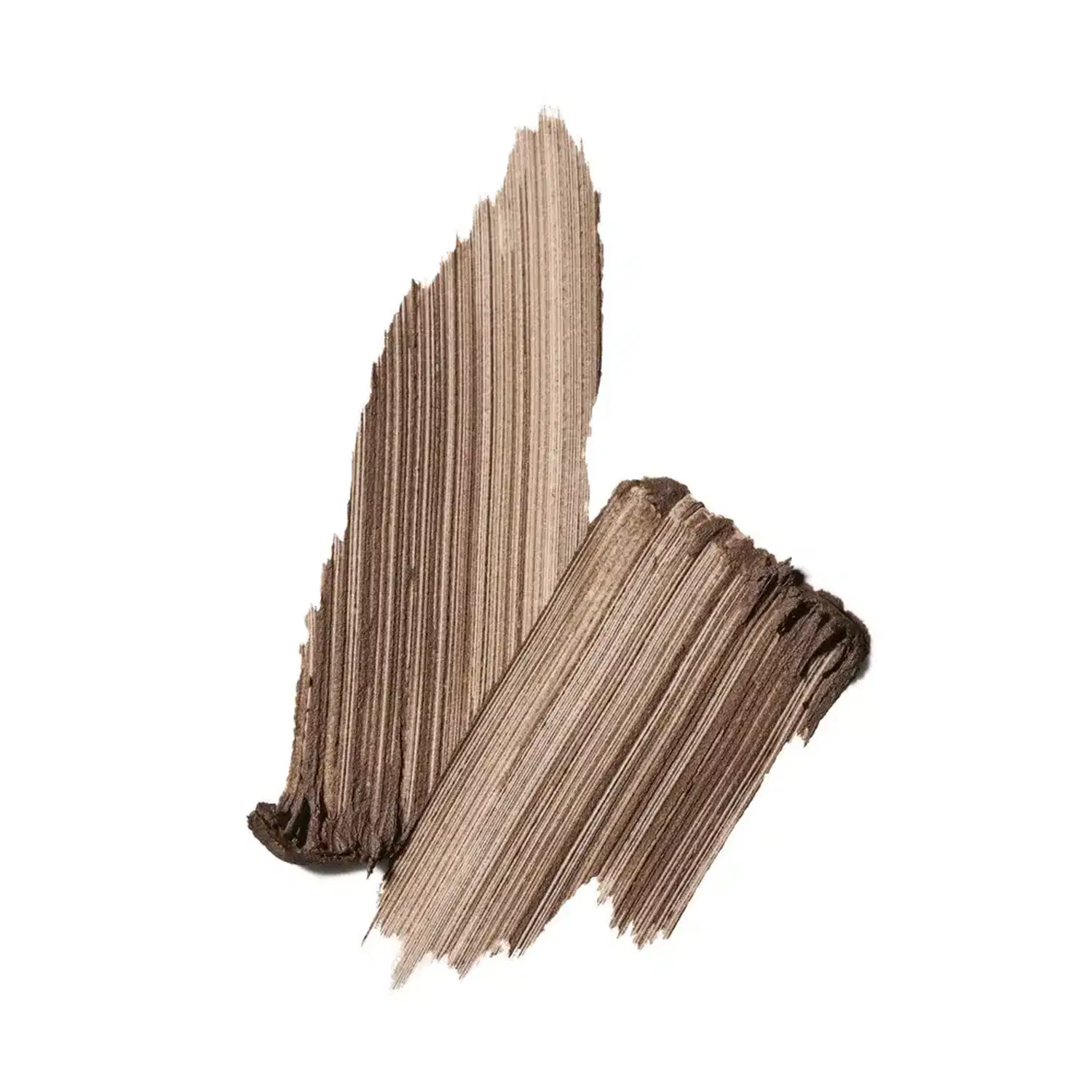 Textura com traços lineares verticais pronunciados em tons marrom e bege. Acabamento mate com linhas paralelas bem definidas, consistência seca e pigmentada. Aplicação em camadas com efeito de pincelada visível e cobertura uniforme.
