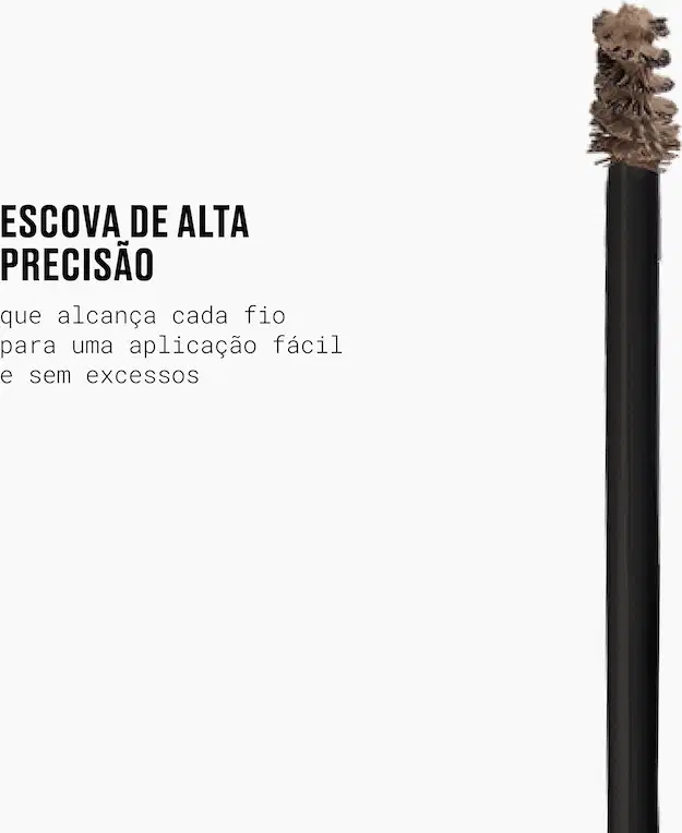 ESCOVA DE ALTA PRECISÃO que alcança cada fio para uma aplicação fácil e sem excessos