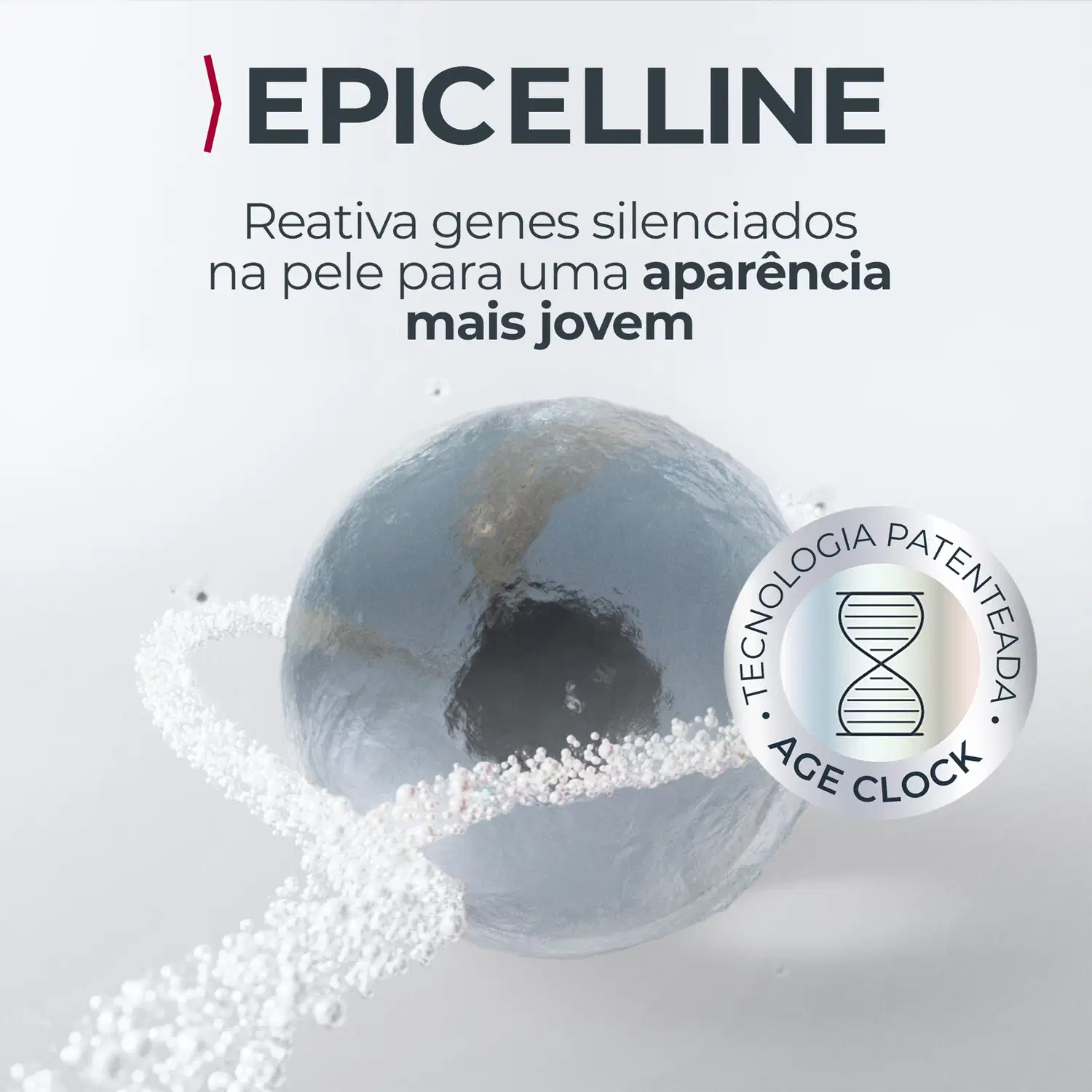 EPICELLINE Reativa genes silenciados na pele para uma aparência mais jovem TECNOLOGIA PATENTEADA AGE CLOCK