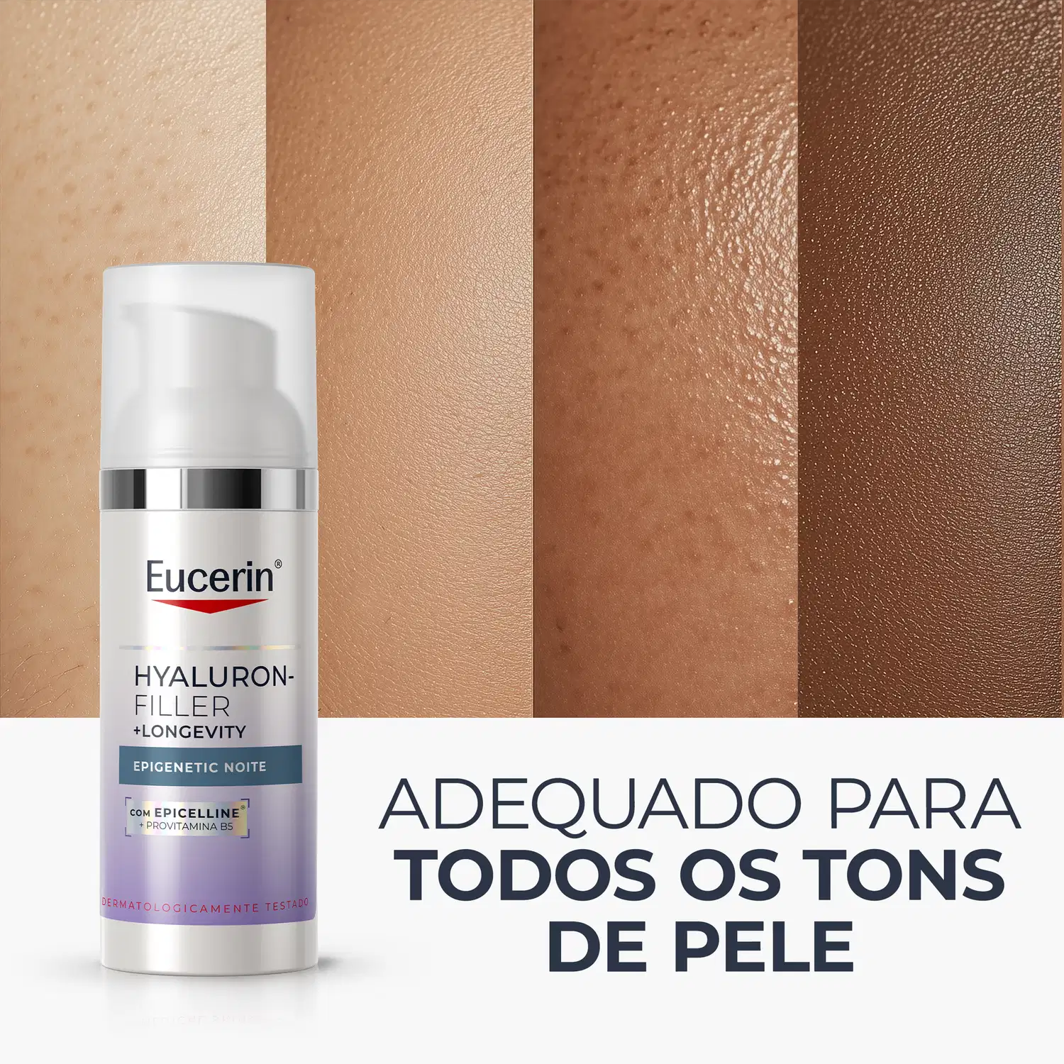 Adequado para todos os tons de pele