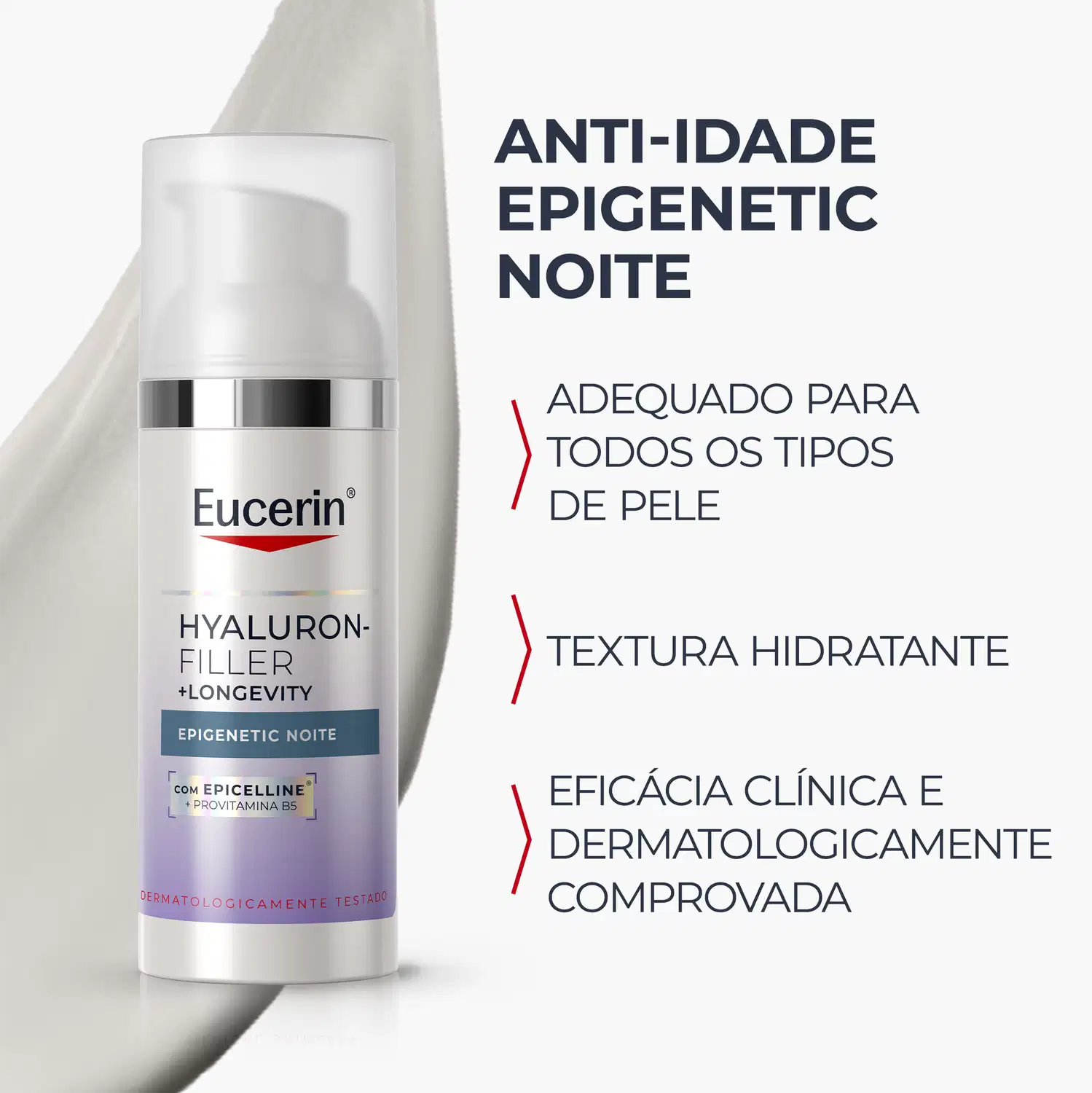 ANTI-IDADE EPIGENETIC NOITE
ADEQUADO PARA TODOS OS TIPOS DE PELE
TEXTURA HIDRATANTE
EFICÁCIA CLÍNICA E DERMATOLOGICAMENTE COMPROVADA
