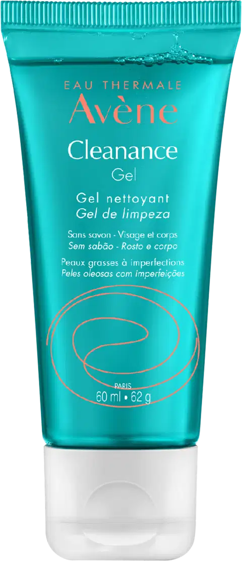 A imagem mostra o Gel de Limpeza Facial Cleanance da marca Avène.