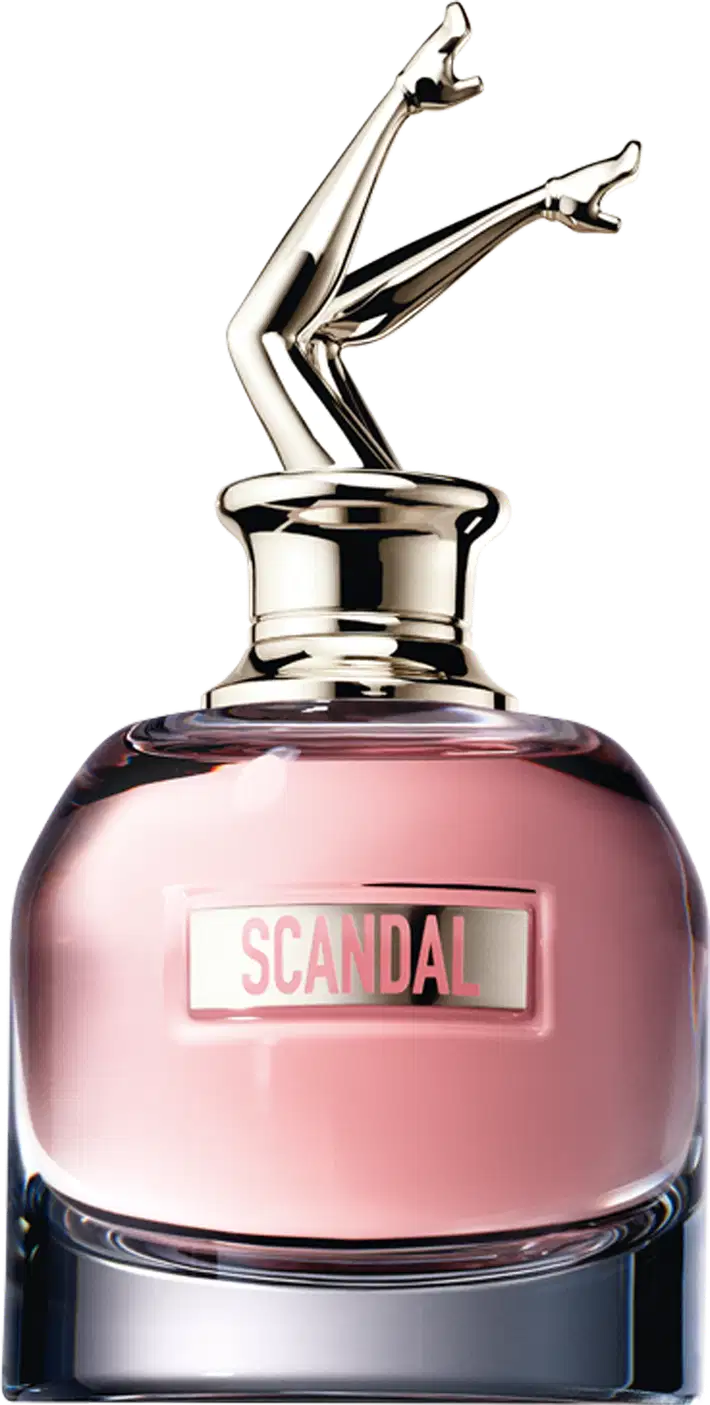 O design da embalagem é ousado e moderno, característico da marca Jean Paul Gaultier.