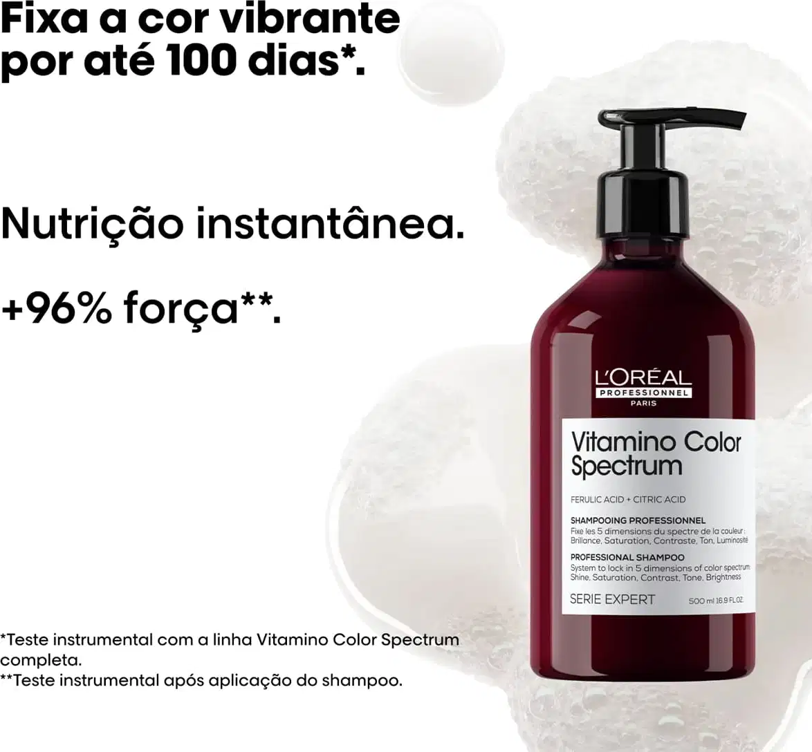 Kit L'Oréal Professionnel Vitamino Color Spectrum Trio Home Care, 3 produtos.