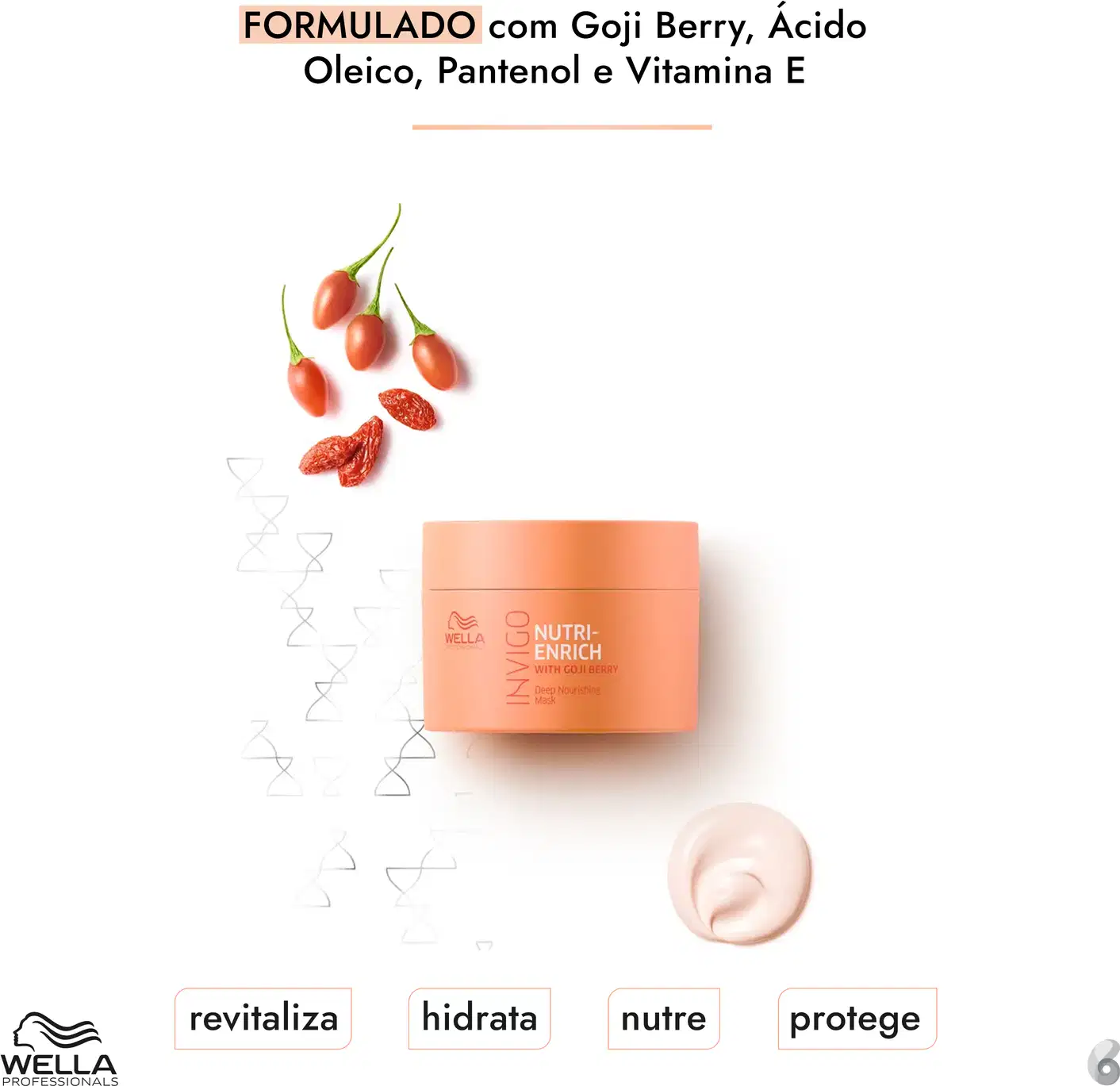 FORMULADO com Goji Berry, Ácido Oleico, Pantenol e Vitamina E