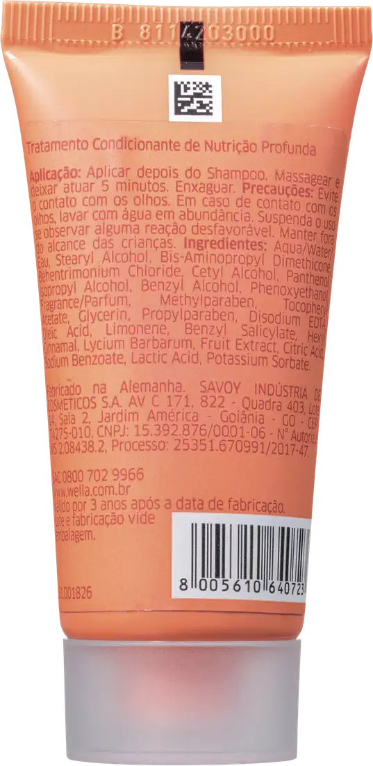 Verso da embalagem da máscara Wella Professionals Invigo Nutri-Enrich de 30ml