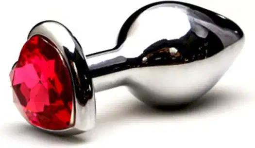 Plug Anal Sexy Import Coração Cristal Joia P Vermelho, 1 produto.