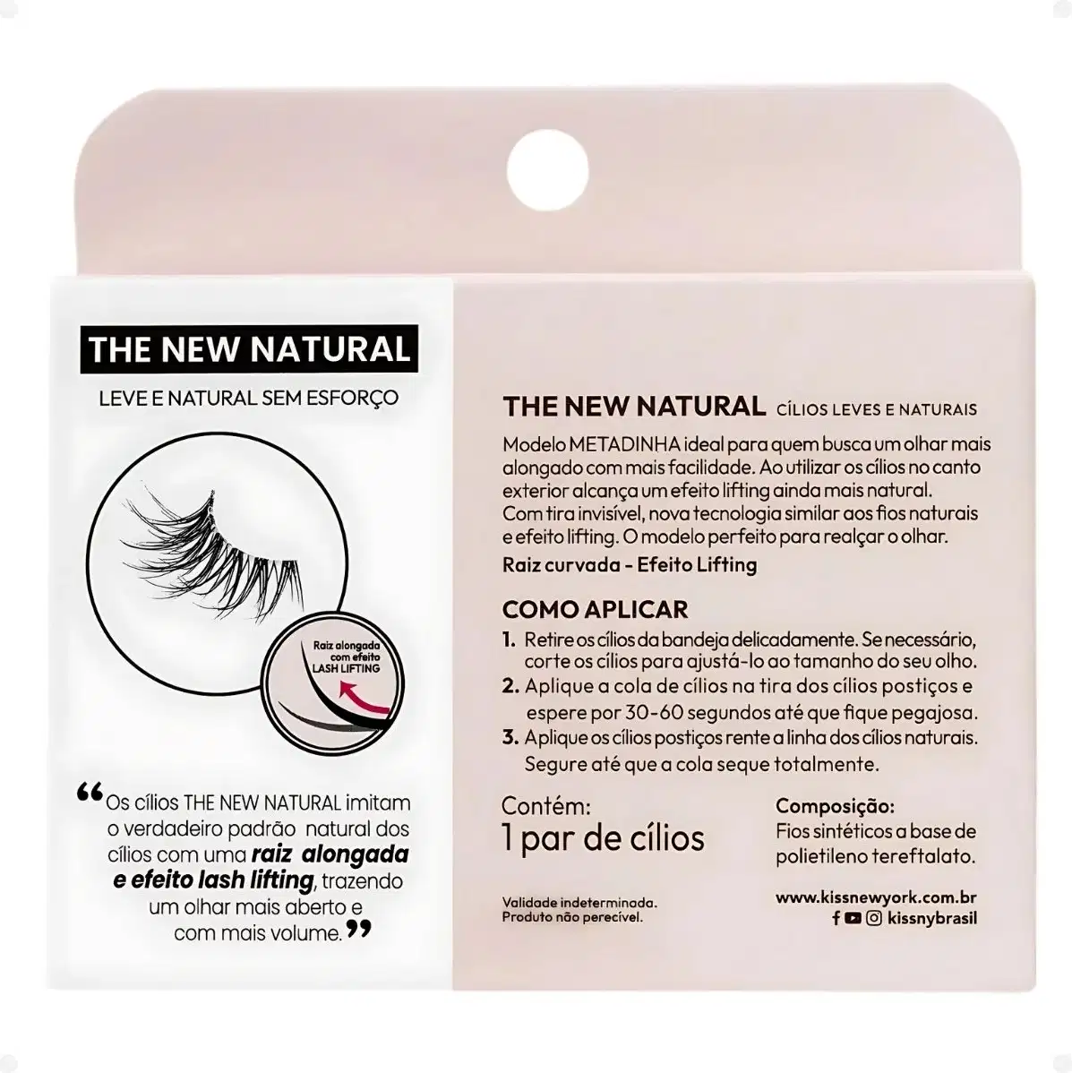 A imagem mostra o verso da embalagem com informações mais detalhadas do produto.