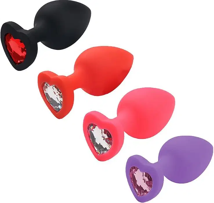 Plug Anal Sexy Import Coração Silicone Roxo, 1 produto.
