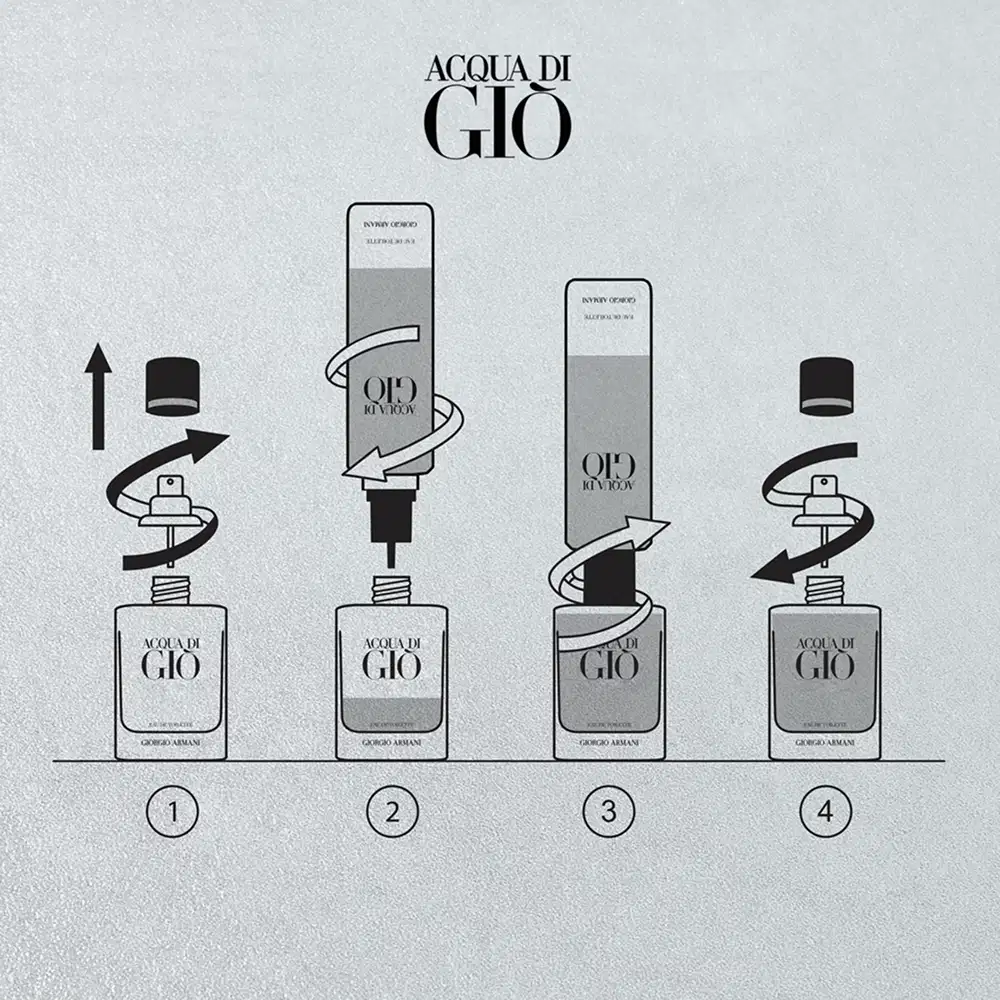 A imagem mostra o perfume importado masculino Acqua di Giò Pour Homme de Giorgio Armani.