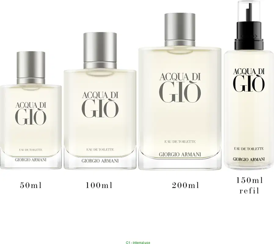 A imagem mostra o perfume importado masculino Acqua di Giò Pour Homme de Giorgio Armani.