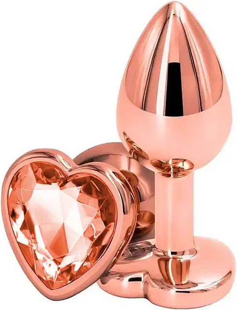 Plug Anal Sexy Import Coração Joia P Rosé, 1 produto.
