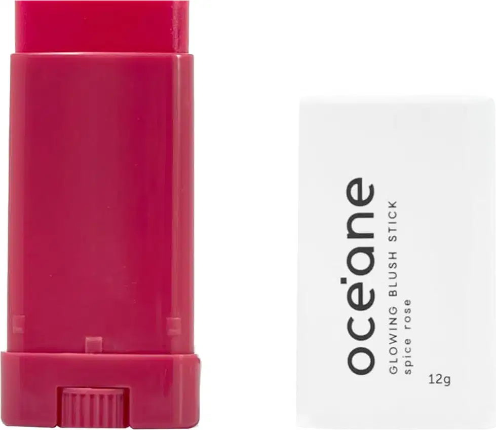 Blush em Bastão da marca Océane. Cor Spice Pink Rosa.