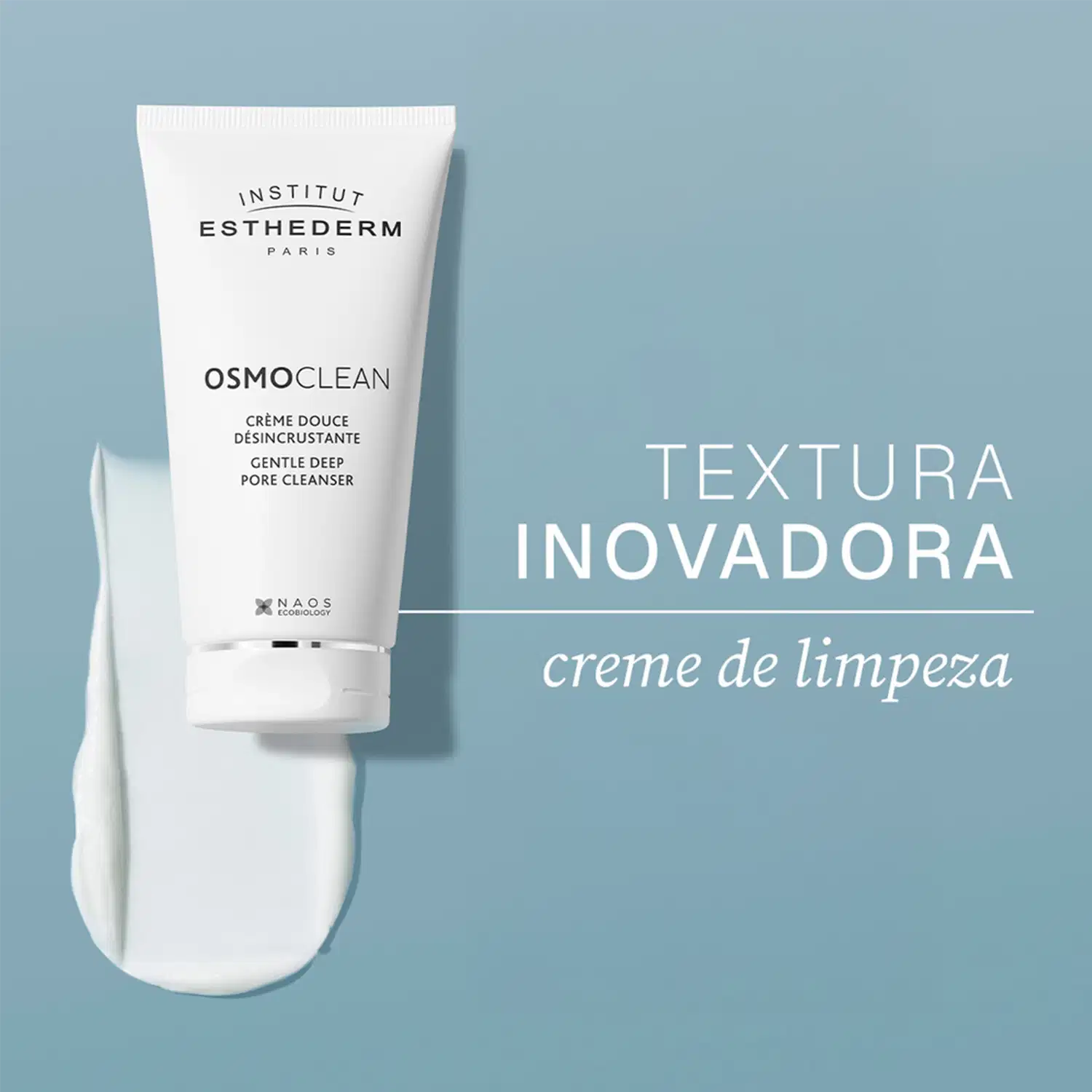  "OSMOCLEAN Creme Douce Desincrustante" e "Textura Inovadora Creme de Limpeza".