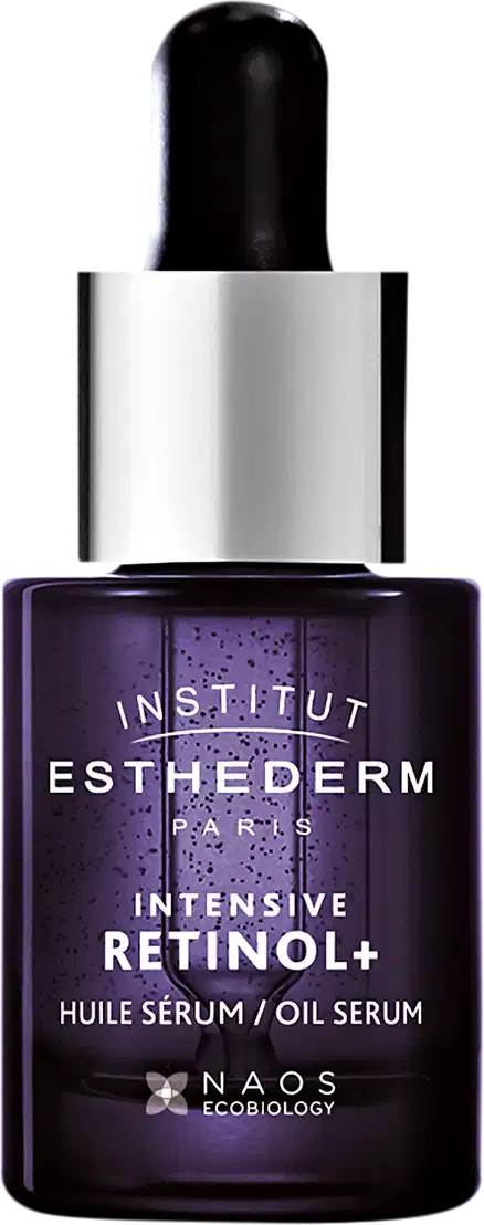 Sérum Esthederm Intensive Retinol+ Oil, com 15ml e embalagem azul