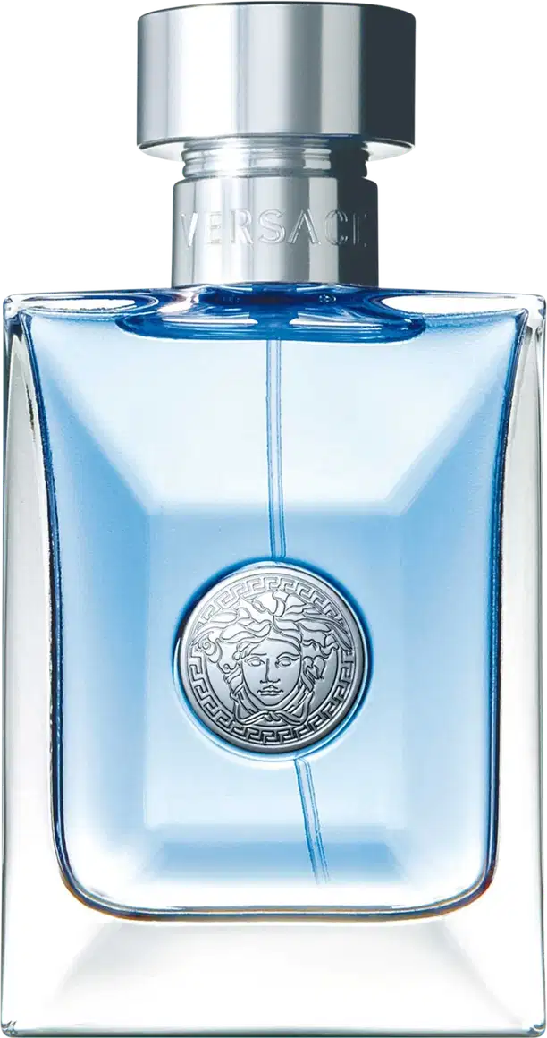 A imagem mostra o perfume importado masculino Pour Homme de Versace.