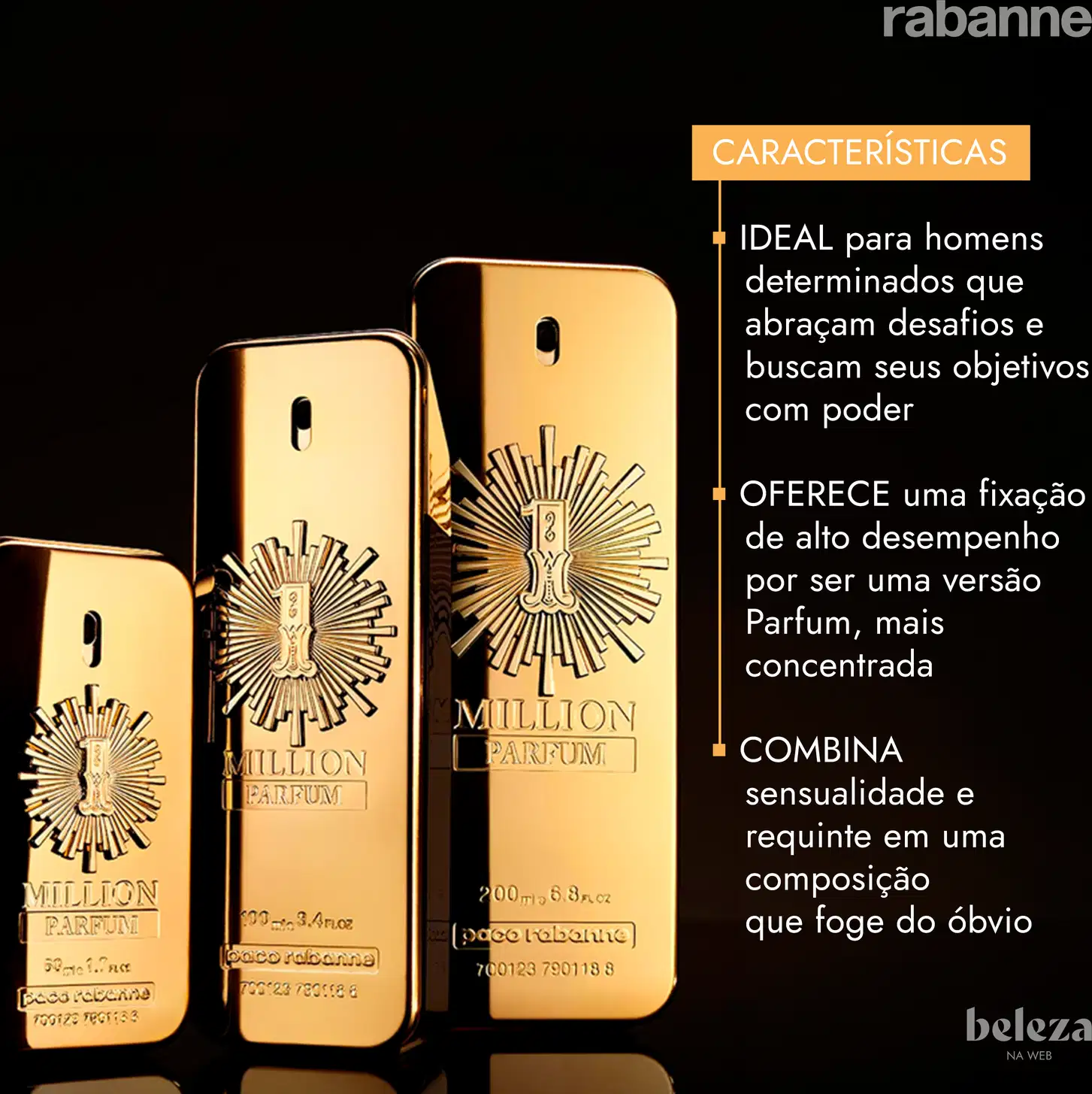 CARACTERÍSTICAS
IDEAL para homens determinados que abraçam desafios e buscam seus objetivos com poder
OFERECE uma fixação de alto desempenho por ser uma versão Parfum, mais concentrada
COMBINA sensualidade e requinte em uma composição que foge do óbvio
