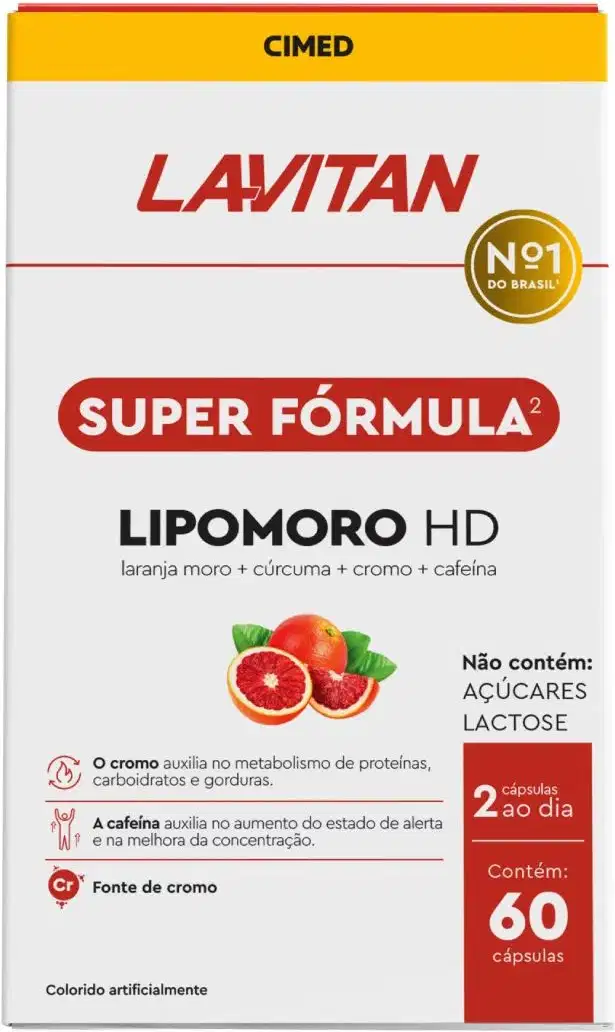 Suplemento Alimentar Lavitan Lipomoro HD 60 Cápsulas