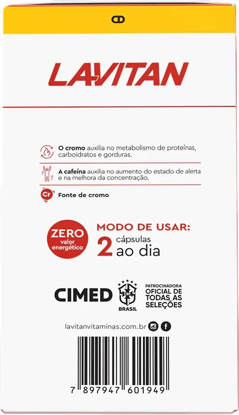 Modo de usar: 2 cápsulas ao dia