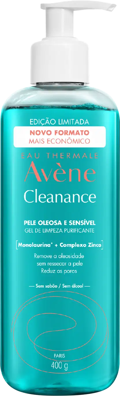 A imagem mostra o Gel de Limpeza Facial Cleanance da marca Avène.