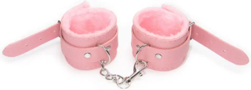 Algema Sexy Import Couro com Pelúcia Aveludada Rosa, 1 produto.