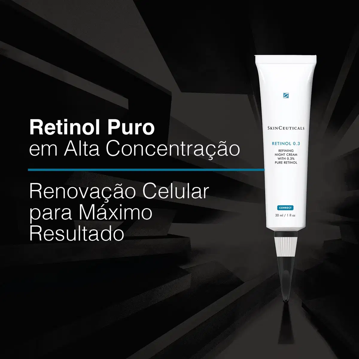 Retinol Puro em Alta Concentração - Renovação Celular para Máximo Resultado - Retinol 0.3 Refining Night Cream with 0.3% Pure Retinol.