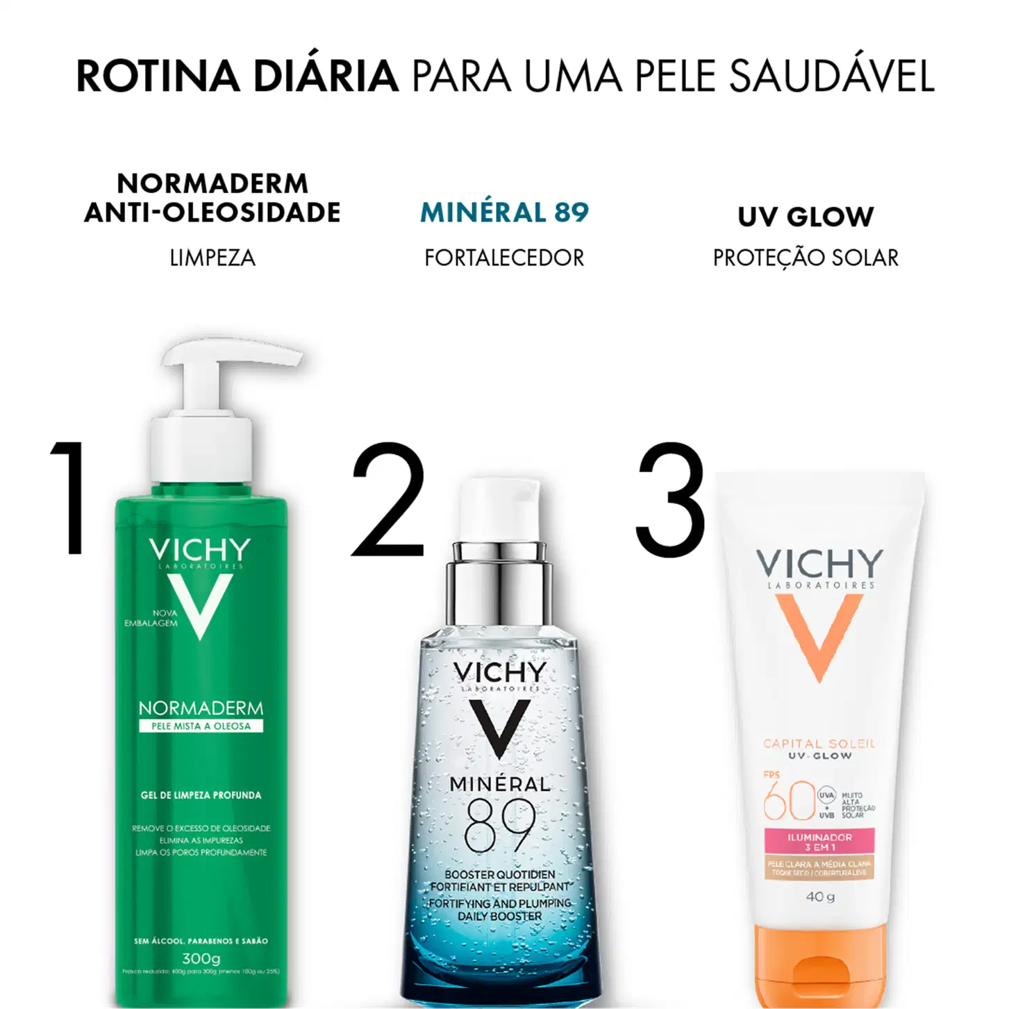 A imagem mostra o Hidratante Facial Vichy Minéral 89.