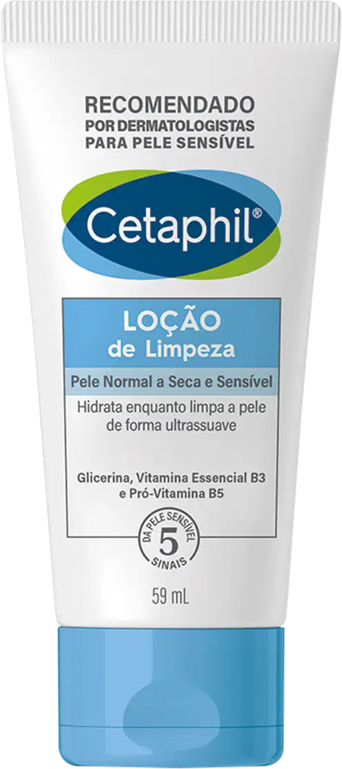 A imagem mostra a Loção de Limpeza Facial da marca Cetaphil.
