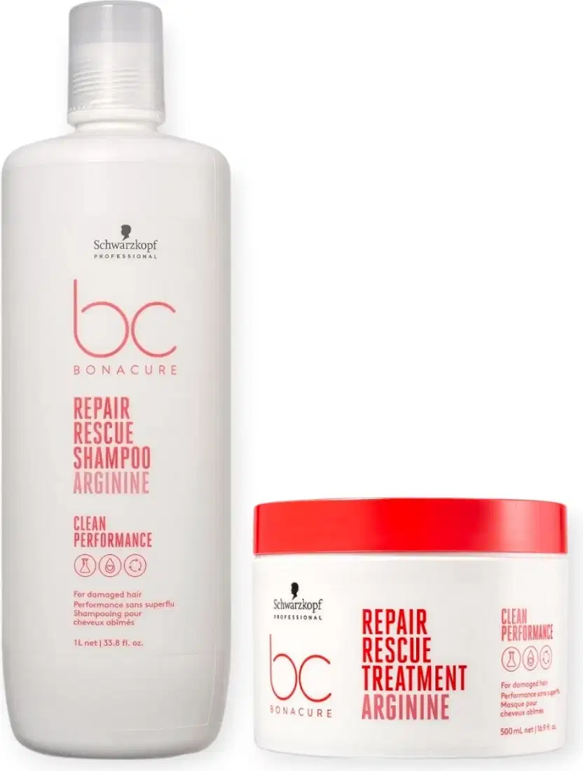 Kit Schwarzkopf Professional BC Bonacure Clean Performance Repair Rescue Power Salon, 2 produtos.