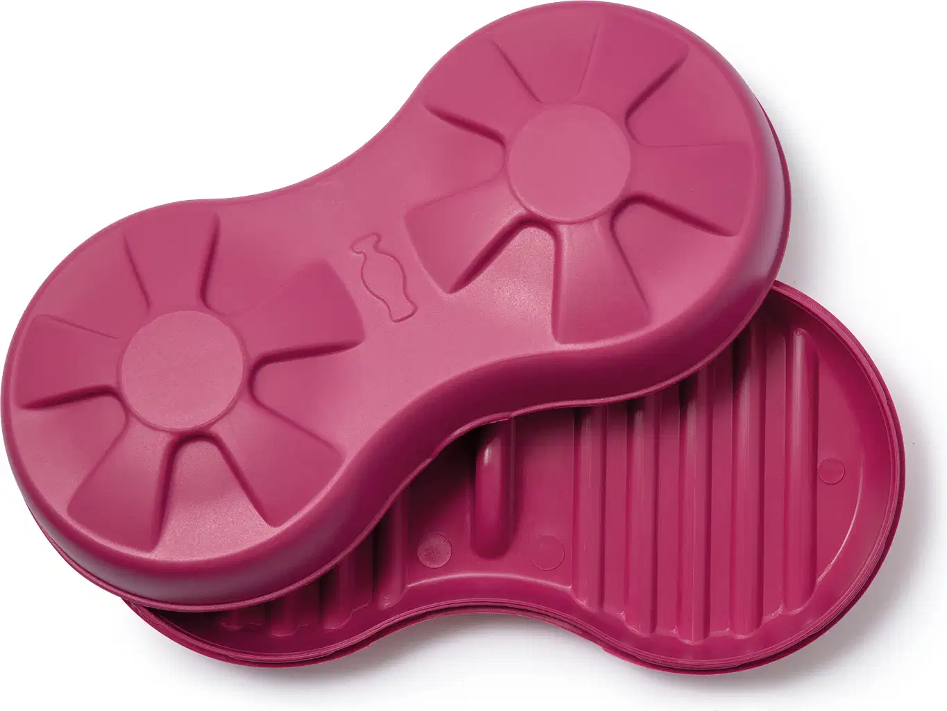 Base para sólidos na cor rosa da marca Nativa SPA, ideal para produtos em barra. O produto tem duas partes arredondadas para acomodar os itens.