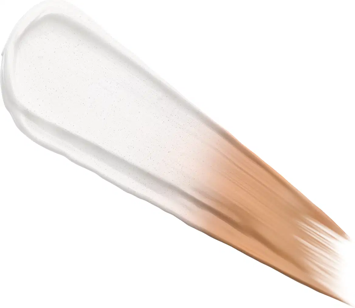 o BB Cream Multiprotetor FPS 40 da marca Make B. Sense na cor 3 inicialmente tem uma textura cremosa e branca e, à medida que ele se espalha na pele, vai adquirindo a tonalidade do seu rosto.