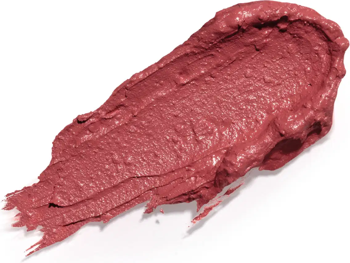 Textura cremosa e altamente pigmentada na cor rosa intenso do batom do Arraso da marca Intense.