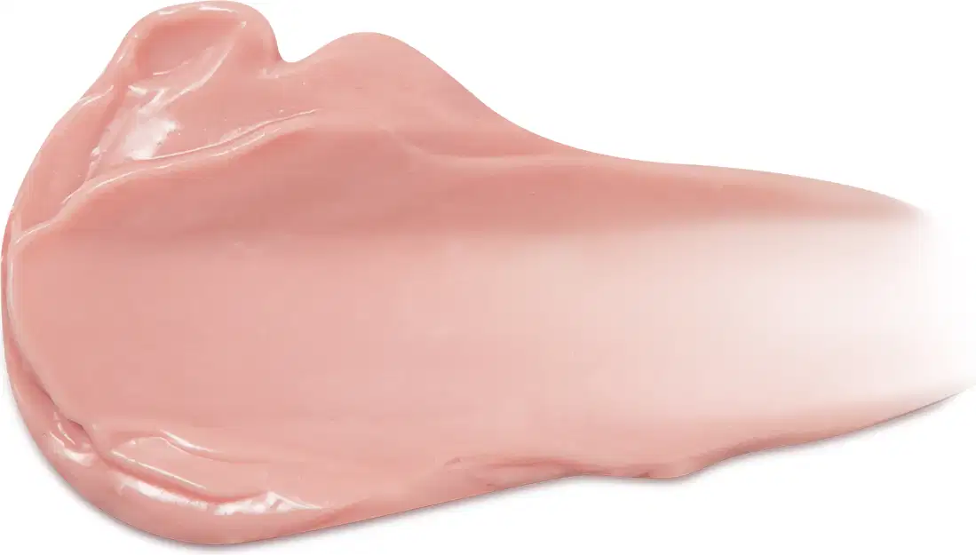 Textura cremosa e sedosa, com tonalidade rosada suave, evocando uma aparência aveludada e delicada, típica do óleo em creme corporal da linha Nativa SPA Ameixa.