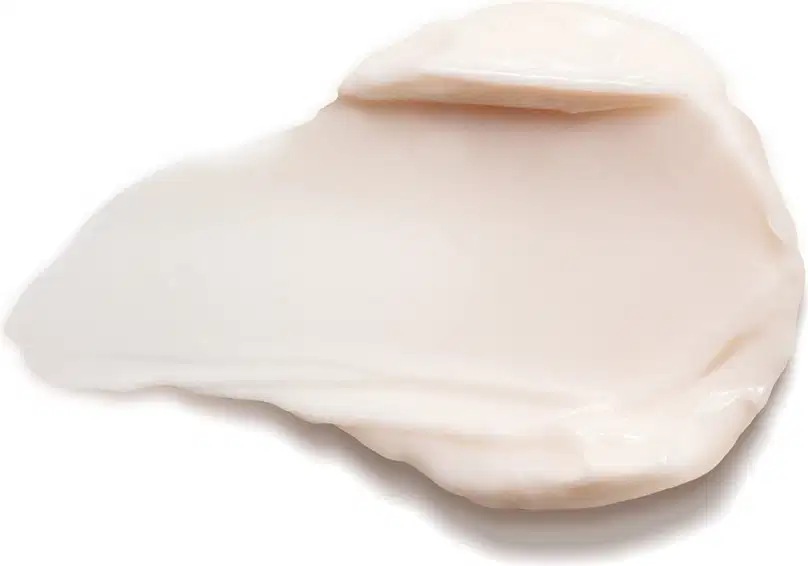 Imagem da textura cremosa e brilhante do creme corporal Nativa SPA Rosas Secretas, com superfície lisa e uniforme em tons de branco e bege.
