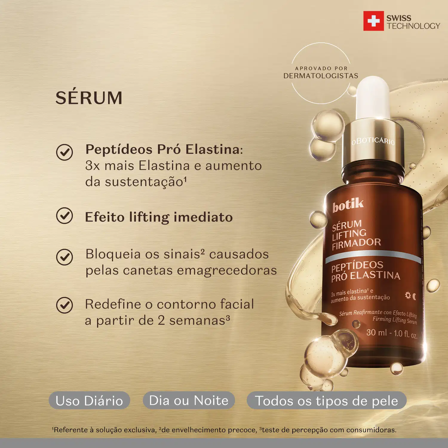 Sérum Lifting Firmador Botik Peptídeos Pró-Elastina 30ml | O Boticário