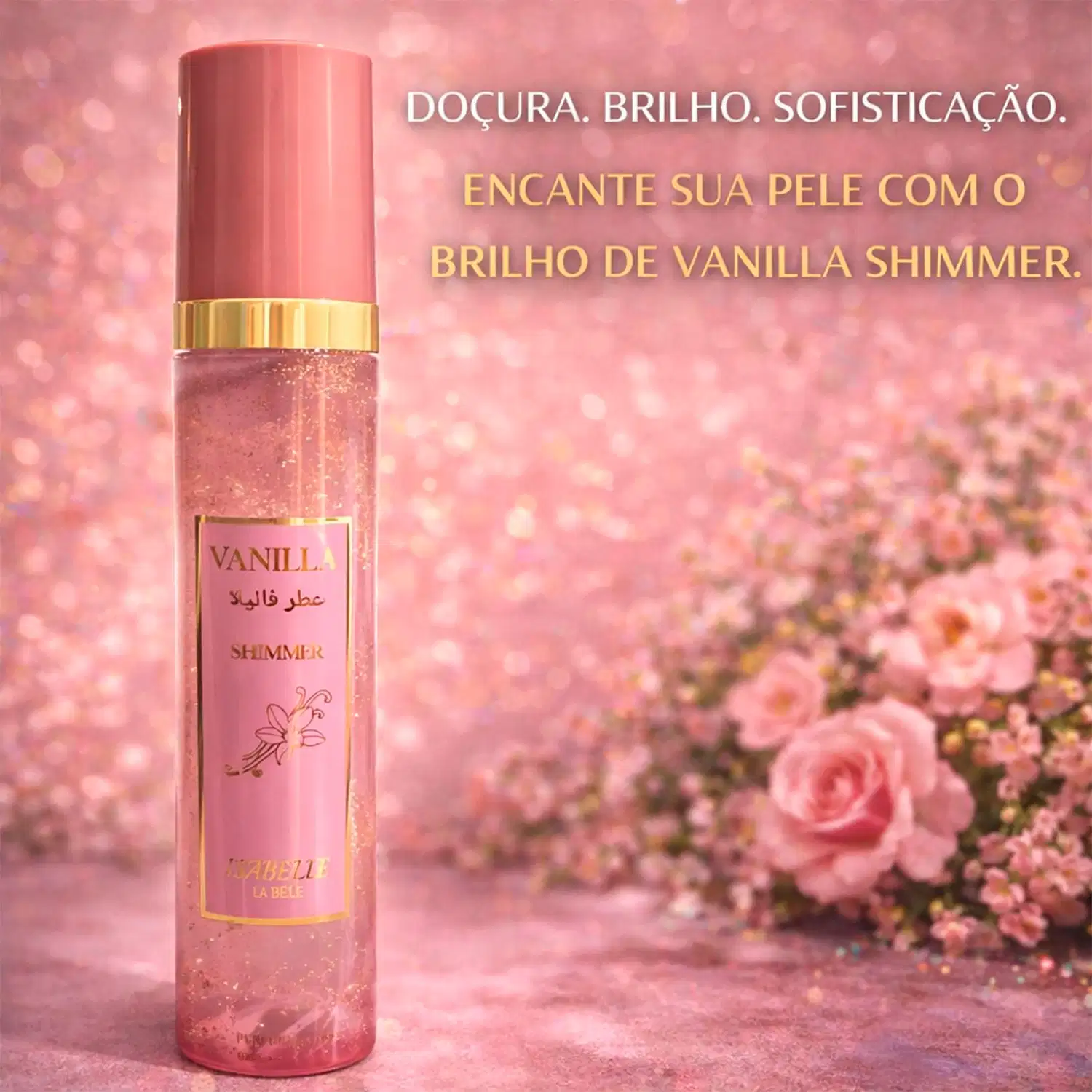 Body Splash Isabelle La Belle Shimmer Vanilla, 300ml.