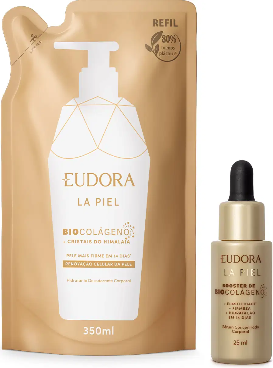 Kit Eudora La Piel: Sérum Concentrado Corporal 25ml + Refil Hidratante Corporal 350ml