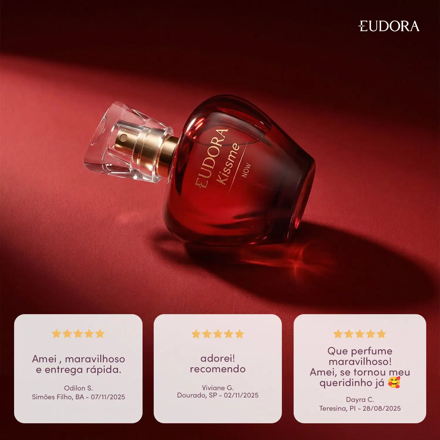 Eudora Kiss Me Now Desodorante Colônia 50ml | Eudora
