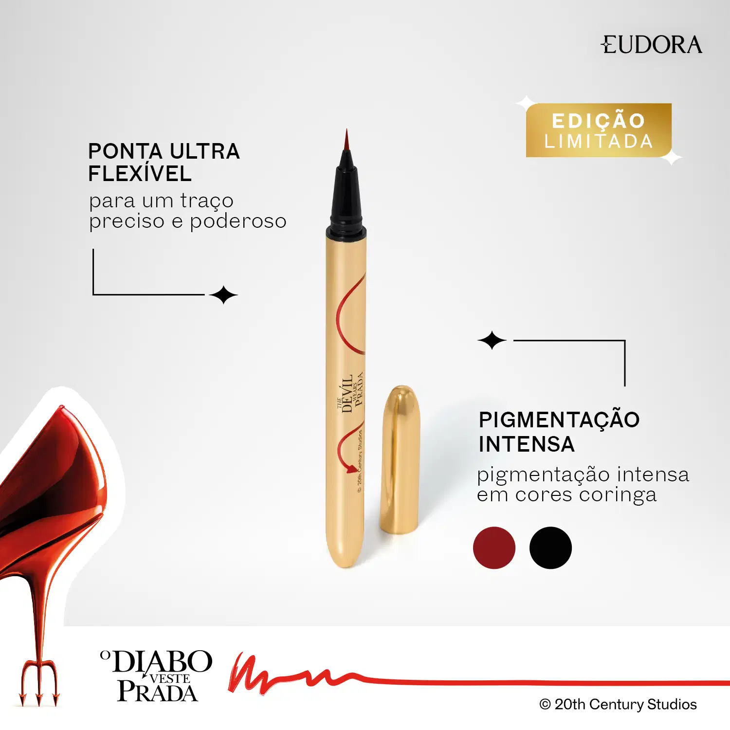 PONTA ULTRA FLEXÍVEL para um traço preciso e poderoso. PIGMENTAÇÃO INTENSA em cores coringa. Edição limitada.